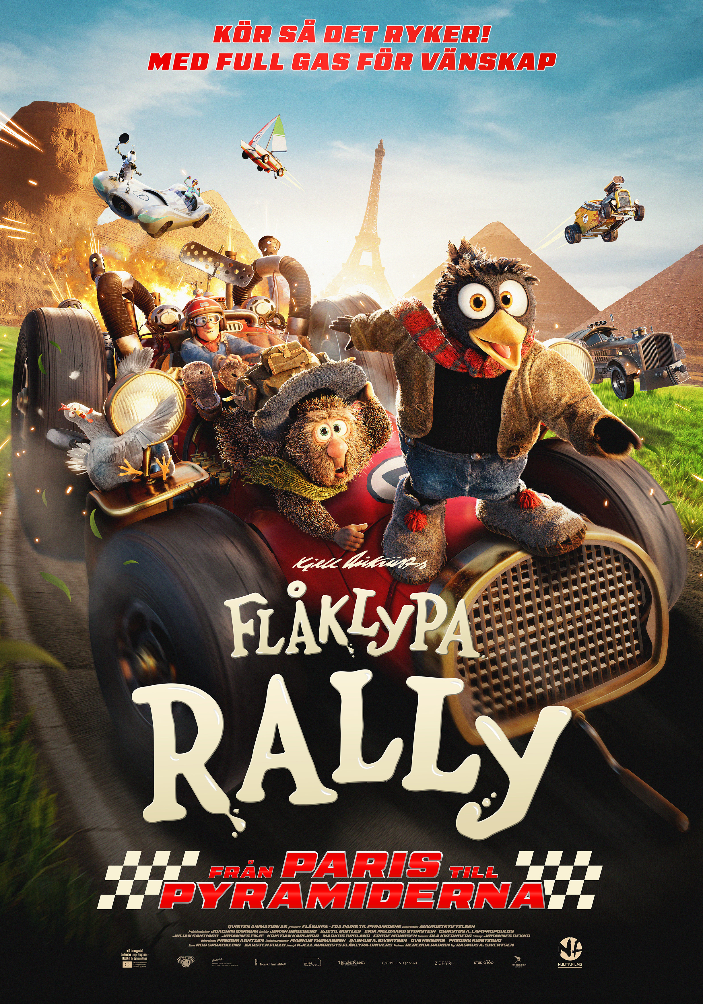 Affisch: Flåklypa - Rally från Paris till pyramiderna